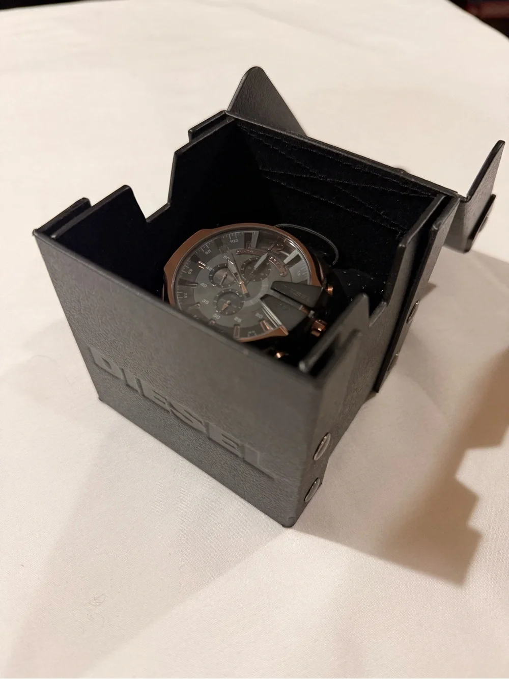 Diesel Black and Rose Gold Men's Chronograph Watch